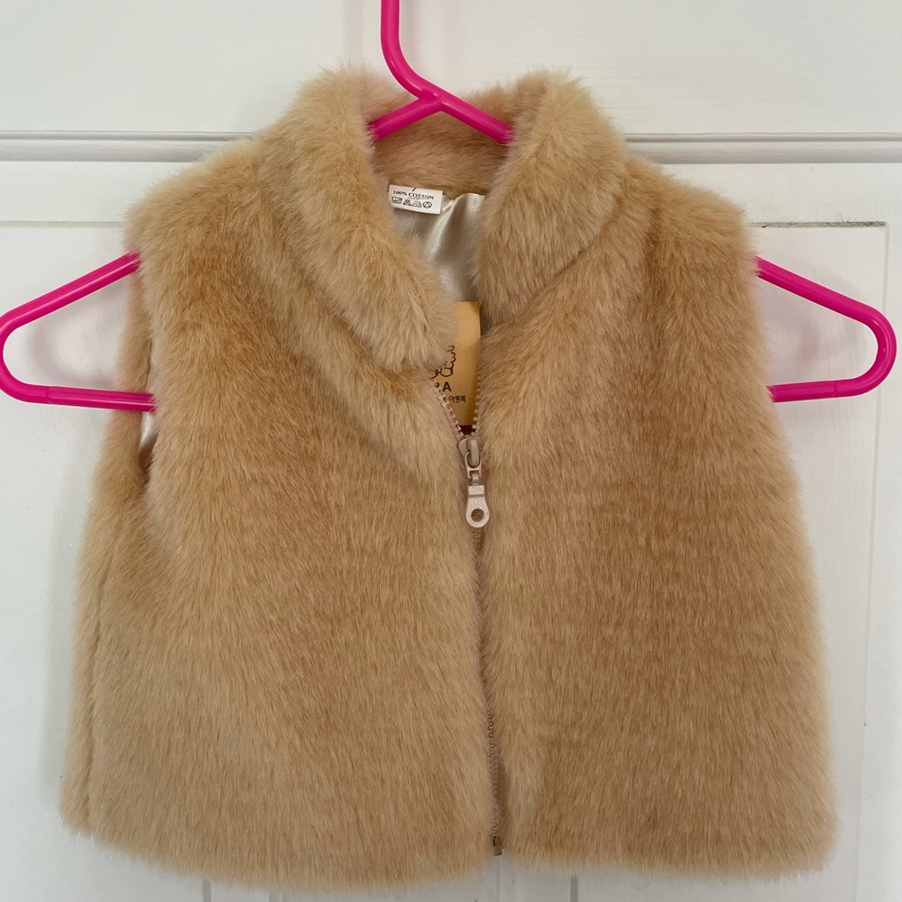 Fuzzy vest for kids